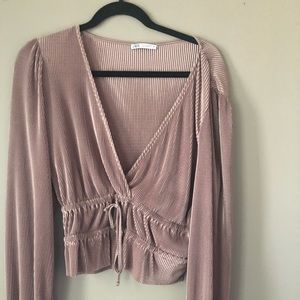 Zara blush pink blouse